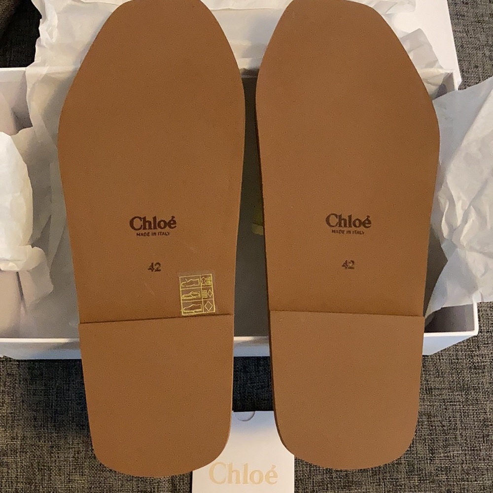 Chloe Woody Flat Mule Sandal in Lace - Picture 7 of 11